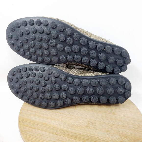 Bernie Mev Shoes Womens 42 Charm Gold Metallic Slip On Mary Jane‎ Flat Sandals - Picture 12 of 13